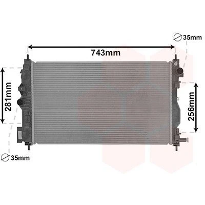 Billede af VAN WEZEL 37002599 Radiator Aluminium 680 394 26 Loddet køleripper CHEVROLET: Cruze Sedan, Hatchback
