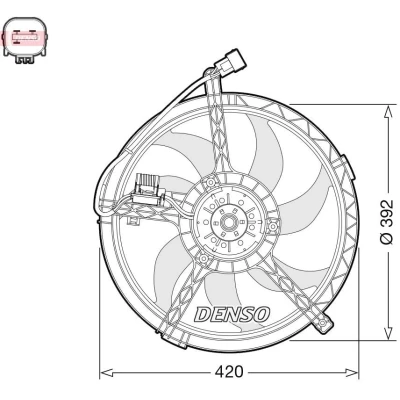 Billede af DENSO DER05009 Køleventilator 12