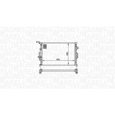 Billede af MAGNETI MARELLI 350213158700 Radiator 670 448 23 Mekanisk fuget køleripper FORD: S Max Mk1, FOCUS 3, MONDEO 4 Turnier, VOLVO: V70 3