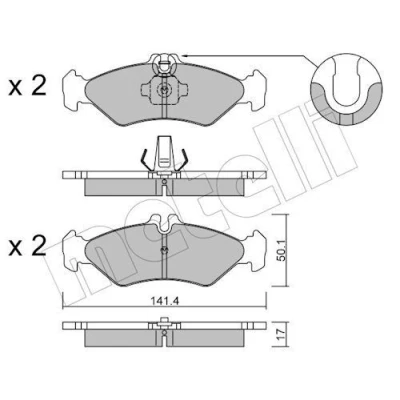 Billede af Bremseklodser METELLI 22 0571 0