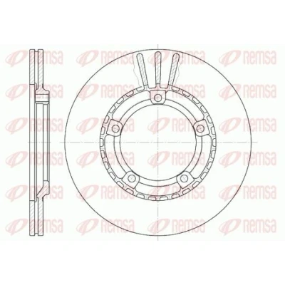 Billede af REMSA Bremseskive foraksel 276, 276mm 20mm 5 ventileret 6870.10 Bremseskiver, Skivebremser