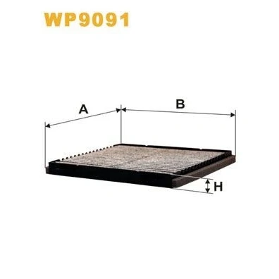 Billede af WIX FILTERS WP9091 Kabinefilter Aktivkulfilter 214 229 20 VOLVO: V40 Stationcar, S40 I