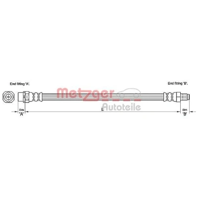 Billede af METZGER 4110272 Bremseslange 419 MINI: Hatchback