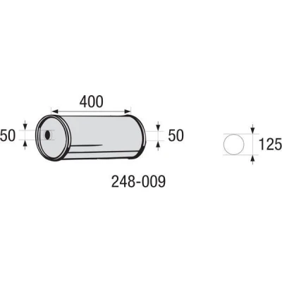 Billede af BOSAL 248 009 Midterste, lyddæmper, universal