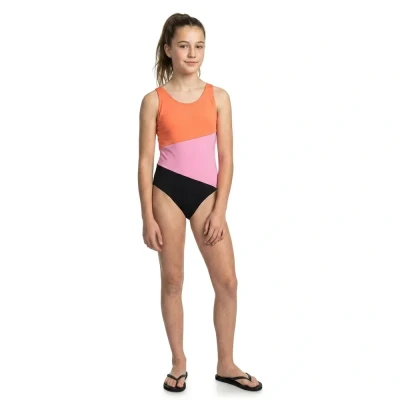 Billede af Roxy Colorblock ONE Piece Badedragt til børn, Størrelse: 164, Anthracite
