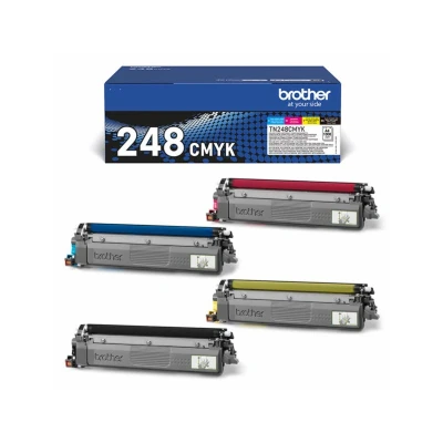 Billede af Brother TN248VAL 4 (BK,C,M,Y) toner 4.000 sider original