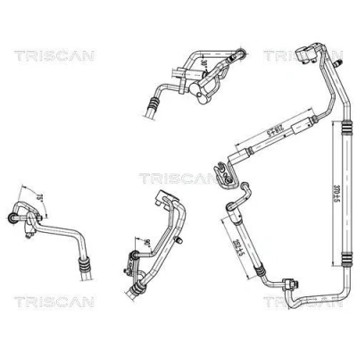 Billede af TRISCAN 9010 24016 Høj /lavtryksslange, klimaanlæg fra klimakompressor til kondensor OPEL: Corsa D Hatchback (S07) 1.3 CDTI 2006 2014