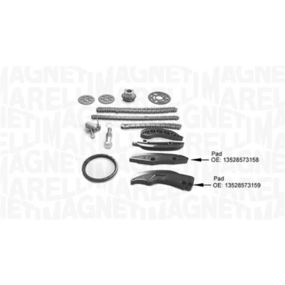 Billede af MAGNETI MARELLI 341500001430 Styrekædesæt med oliepumpekæde tandhjul Lukket kæde, Simplex BMW: 3 Touring, 5 Sedan