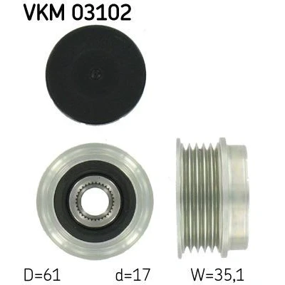 Billede af SKF VKM 03102 Friløbskobling 35,1