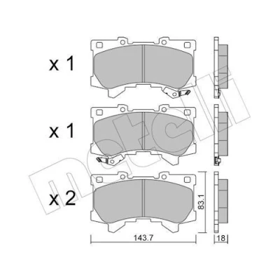 Billede af Bremseklodser METELLI 22 1401 0