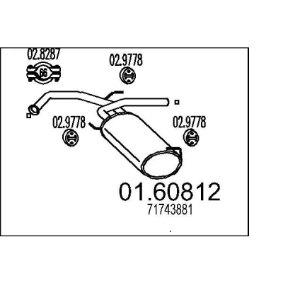 Billede af MTS 01.60812 Lydpotte 910 SUZUKI: SX4 I Hatchback
