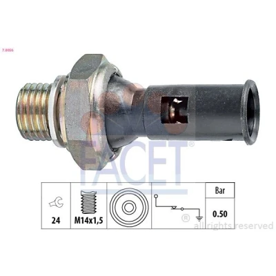 Billede af FACET 7.0056 Olietrykskontakt M14x1,5 1 Made in Italy OE Equivalent VOLVO: V50, 940 I Sedan, S60