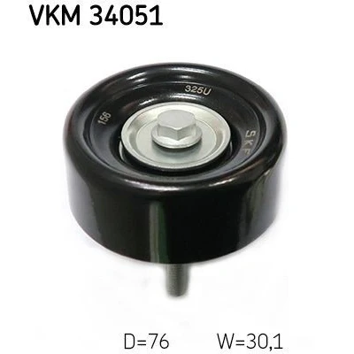 Billede af SKF VKM 34051 Remstrammerhjul med befæstelsesmateriale FORD: MONDEO 4 Turnier, S Max Mk1, FIESTA 5