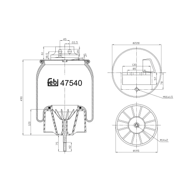 Billede af FEBI BILSTEIN 47540 Fjerbælg, luftaffjedring