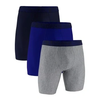 Billede af Under Armour Performance TECH 3 PACK Boxer briefs, Herre, Størrelse: XS, Royal/steel heather/midnight navy