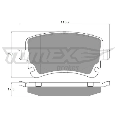 Billede af TOMEX brakes TX 13 961 Bremseklodser bagaksel AUDI: A6 C6 Avant, A4 B7 B6 VOLKSWAGEN: Transporter 5, Multivan 5 (7HM, 6