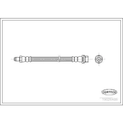 Billede af CORTECO 19026486 Bremseslange bagaksel 160