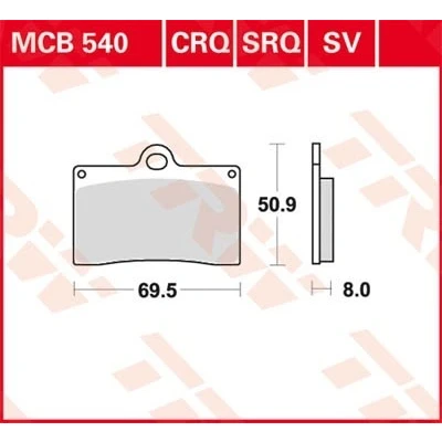 Billede af TRW Organic Allround MCB540 Bremseklodser