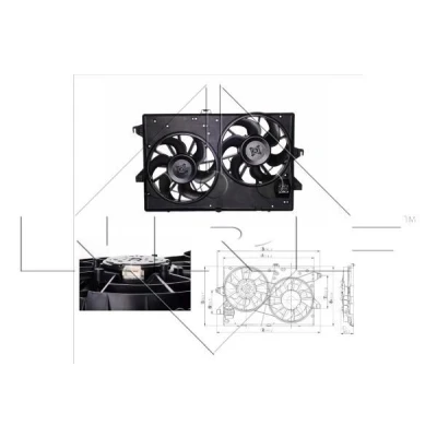 Billede af NRF 47000 Køleventilator 300 12 100/100 med kølerventilatorramme (karm)