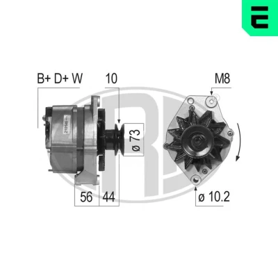 Billede af ERA 210145A Generator 14V 90A VOLKSWAGEN: TRANSPORTER 4 Bus, 4, 3 Kasten