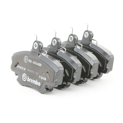 Billede af BREMBO P 68 008 Bremseklodser Inkl. slidadvarselskontakt med bremsecaliperskruer uden tilbehør RENAULT: CLIO 2, TWINGO II Van / Hatchback, 2
