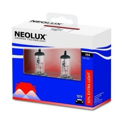 Billede af NEOLUX N472EL SCB Pære, fjernlys H4 12V 60 / 55W 3200K Halogen VOLKSWAGEN: Polo V Hatchback, up! Transporter 5 Bus, TOYOTA: Aygo