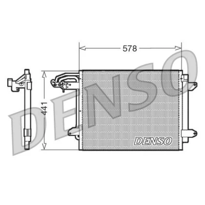 Billede af DENSO DCN32030 Kondensator med tørrer 578x441x16 R 134a 578 VOLKSWAGEN: Touran I