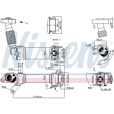 Billede af NISSENS 989281 EGR køler uden undertryk bypass