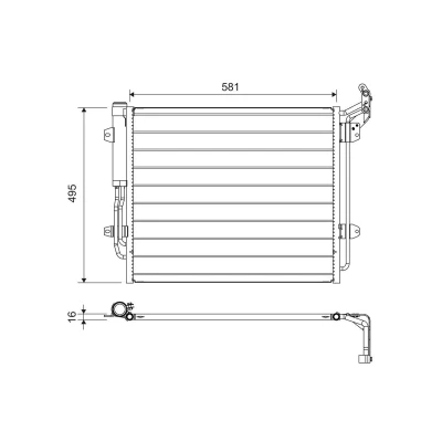 Billede af VALEO 814157 Kondensator med tørrer 15 14 Aluminium 495 R 134a