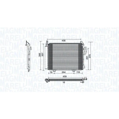 Billede af MAGNETI MARELLI 350203790000 Kondensator med tørrer 459x357x16 357 459 16
