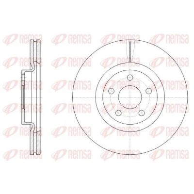 Billede af REMSA Bremseskive FORD: S Max Mk1, AUDI: A3 Hatchback foraksel 316mm 28mm 5 ventileret 62548.10 2015368,2036566,G3GC1125CC,G3GC1125CD Bremseskiver