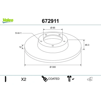 Billede af Bremseskive VALEO 672911