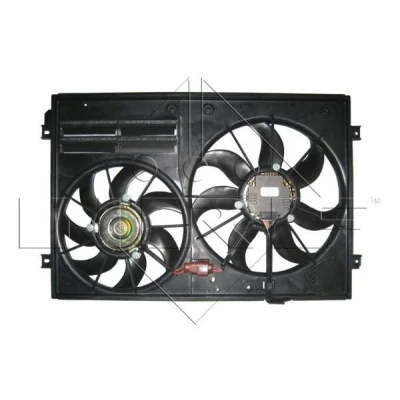 Billede af NRF 47387 Køleventilator 360 12 300/200 med kølerventilatorramme (karm) kontroldel VOLKSWAGEN: Golf 5, Touran I, Jetta 4, SKODA: Fabia 2