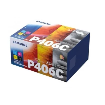 Billede af Multi pack! Samsung CLT P406C BK C M Y toner 4.500 sider SU375A original