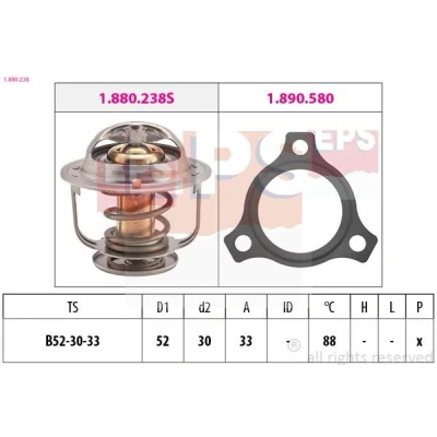 Billede af EPS 1.880.238 Termostat 88 52 Made in Italy OE Equivalent med pakning TOYOTA: HILUX 5 Pick up