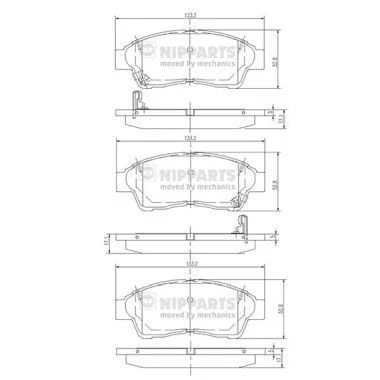 Billede af Bremseklodser NIPPARTS J3602064
