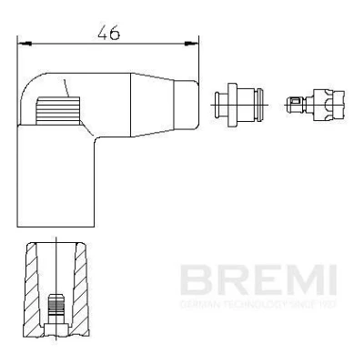Billede af BREMI 13552A1 Stik, tændspole AUDI: A4 B7 Avant, A2, A3 Hatchback, VOLKSWAGEN: GOLF 6