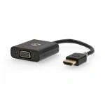 Billede af HDMI kabel Stik VGA Hun / 3.5 mm Hunstik 1080p Guldplateret 0.20 m Lige PVC Anthracite Window Box med Euro lås