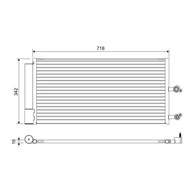 Billede af VALEO 822644 Kondensator med tørrer Aluminium 342