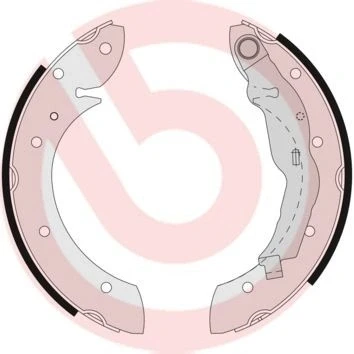 Billede af BREMBO S 68 521 Bremsebakker 229 42 med håndbremsegreb
