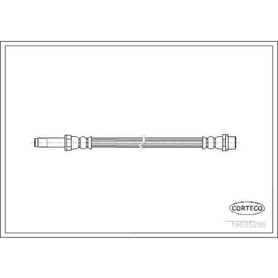Billede af CORTECO 19035286 Bremseslange bagaksel 540 MERCEDES BENZ: Sprinter 3.5 T Van, Bus, 3 Van