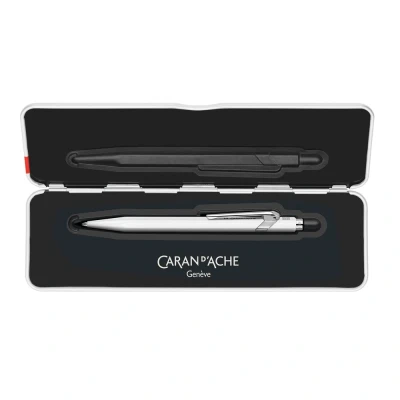 Billede af Kuglepen CARAN D&#039;ACHE 849 Pop Line Fluo, M, med etui, hvid, 1 stk.