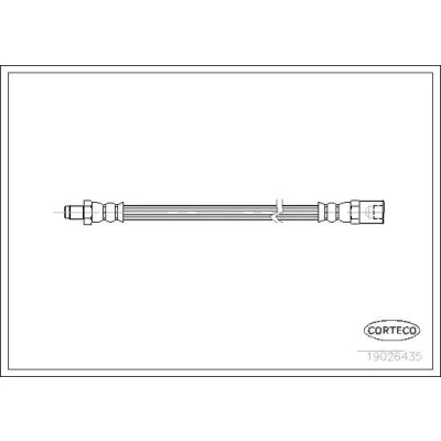 Billede af CORTECO 19026435 Bremseslange foran og bagved 505 IVECO: DAILY 3