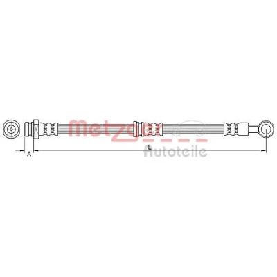 Billede af METZGER 4110744 Bremseslange 582