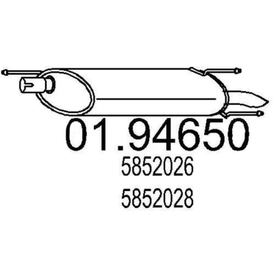 Billede af MTS 01.94650 Lydpotte 770 OPEL: Astra F CC