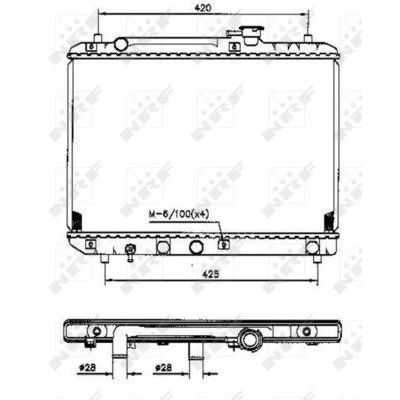 Billede af NRF 53207 Radiator Aluminium 518 350 16 Loddet køleripper
