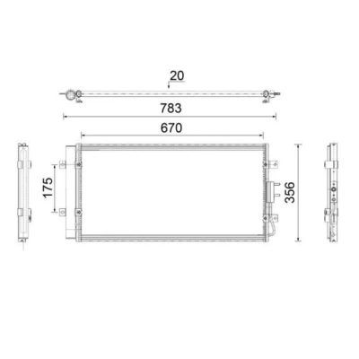 Billede af MAHLE ORIGINAL AC 921 000P Kondensator med tørrer 670