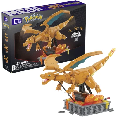 Billede af Konstruktionssæt Pokémon Mega Construx Motion Charizard 1664 Dele