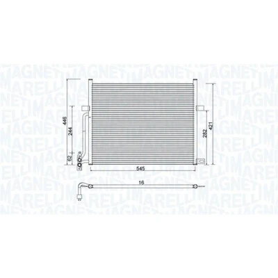 Billede af MAGNETI MARELLI 350203776000 Kondensator 545x421x16 421 545 16 BMW: 3 Sedan