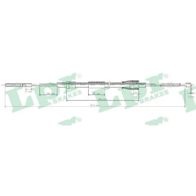 Billede af LPR C0962B Håndbremsekabel 1515/955 Tromlebremse